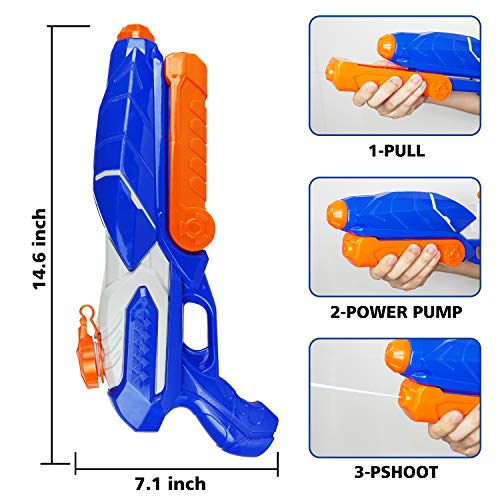 Pistola de agua de juguete de 650 ml de capacidad para niñas y niños de Mozooson