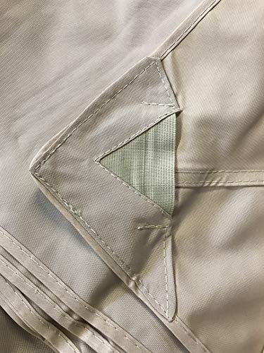 Detalle refuerzo esquina lona del techo de repuesto para pabellón de jardín 3 x 3 m Beige. QUICK STAR