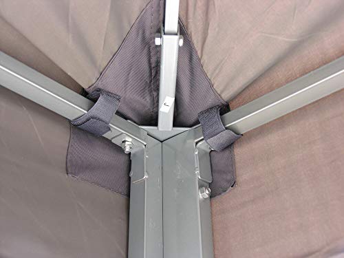 Detalle de esquina de la estructura del Techo de repuesto para Gazebo Rank 3x3m Antracita. QUICK STAR