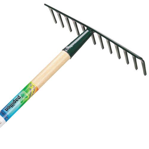 Rastrillo para Jardín Papillón con 14 Púas y Mango de madera 130 cm. PAPILLON