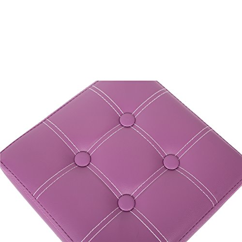 Detalle de la tapa del Puff taburete para almacenar cubo Moderno, Cuero sintético y MDF - Medidas: 30 x 30 x 30 cm (AxANxF) - Art. RE4634. Rebecca Mobili