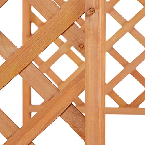 Pérgola Arco de madera para Rosas y plantas trepadoras 230x162x79 cm. Detalle celosía.Relaxdays