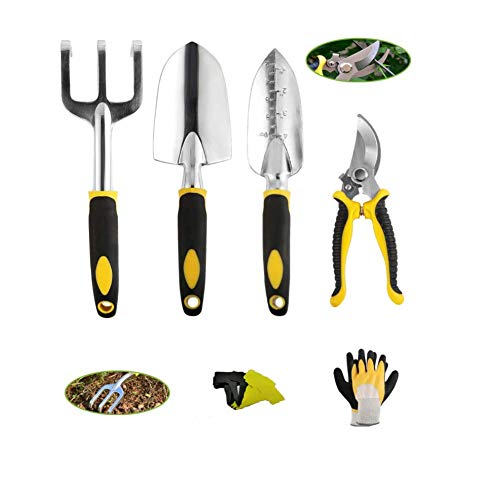 Tijeras Podar, Pala Jardinería, Guantes de Jardinería, Paleta y Rastrillo de Mano. Etiquetas para Plantas. Secwell