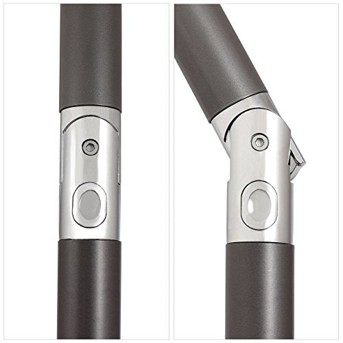 Detalle de articulación de inclinación del Parasol rectangular de patio y terraza Color Crema 200x125 cm con Protector Solar UV50. Sekey®