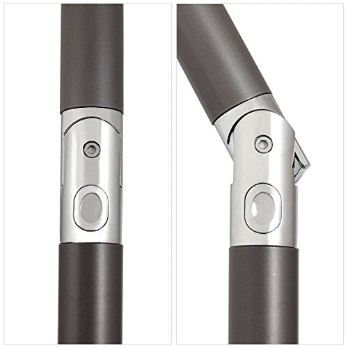 Detalle de articulación de inclinación de la Sombrilla de playa y piscina Ø 200 cm, Color Taupe/Arena, Protector Solar UV25+. Sekey®