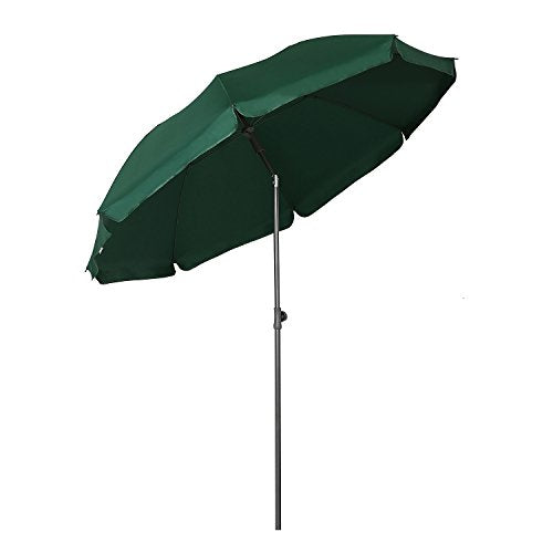 Sombrilla de playa Ø 200 cm para terraza y jardín, color verde, Protector Solar UV25+. Sekey®