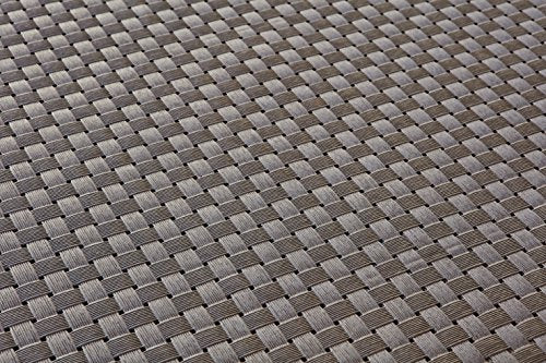 Conjunto Jardín de Color Wengué Diva Tête à Tête | Fabricado en España con Materiales Reciclados. Detalle tejido rattan. Shaf