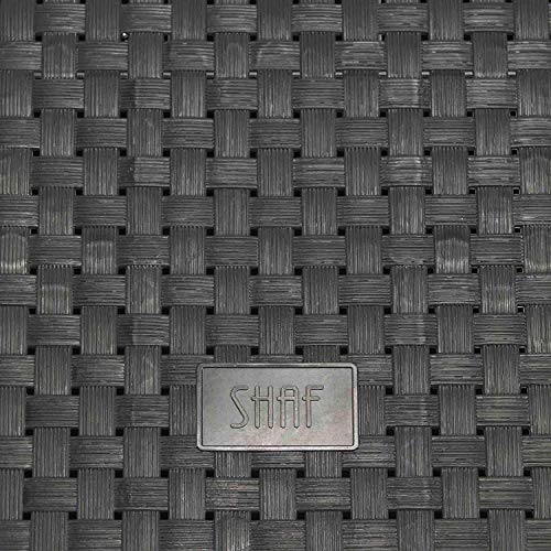 Conjunto Muebles Sofá 2 Plazas + 2 Sillones EVO color Antracita. Hecho en España. Detalle tejido rattan. Shaf