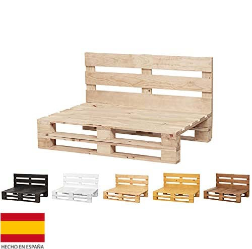 Sofá DE PALETS completamente Nuevo Lijado y Cepillado Acabado Crudo para Interior o Exterior. 120x80cm También disponible en color blanco, negro, y 3 tonos color madera. Palets Talavera