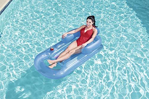 Detalle en piscina de Sillón Tumbona Hinchable Fashion 161x84 cm BESTWAY 43028 | maxjardin