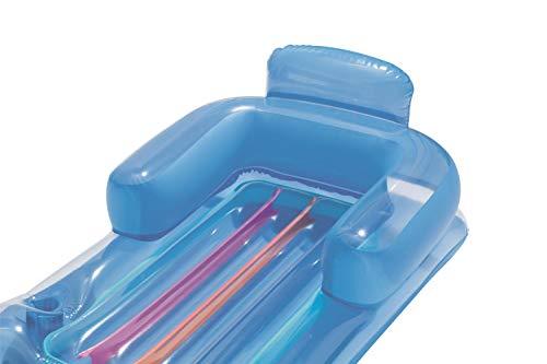 Detalle de BESTWAY 43028 - Sillón-Tumbona Hinchable Fashion azul 161x84 cm | maxjardin