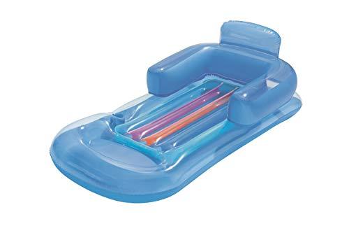 Vista general de BESTWAY 43028 - Sillón-Tumbona Hinchable Fashion azul 161x84 cm | maxjardin