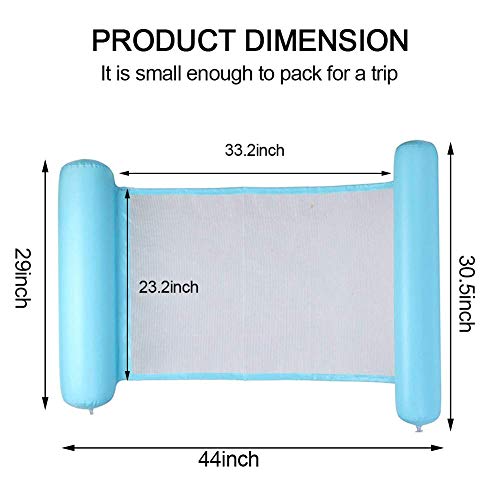 Hamaca Flotante de Agua. Colchoneta tumbona para piscina Inflable color Rosa. Sinwind