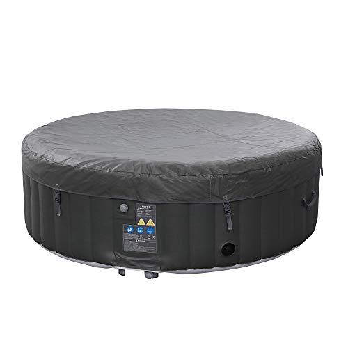 Vista con funda del Spa Piscina In-Outdoor Whirlpool Inflable. Bienestar con Calefacción y Masaje. AREBOS