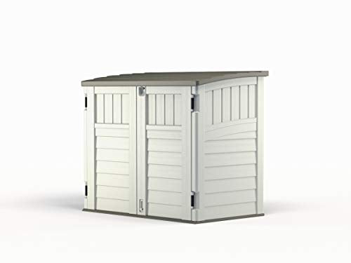 Vista general de Cubre contenedores, cobertizo BMS 2500. 2 Cubos de Basura 135 x 82 x 116 cm, Gris. BMS2500. Suncast