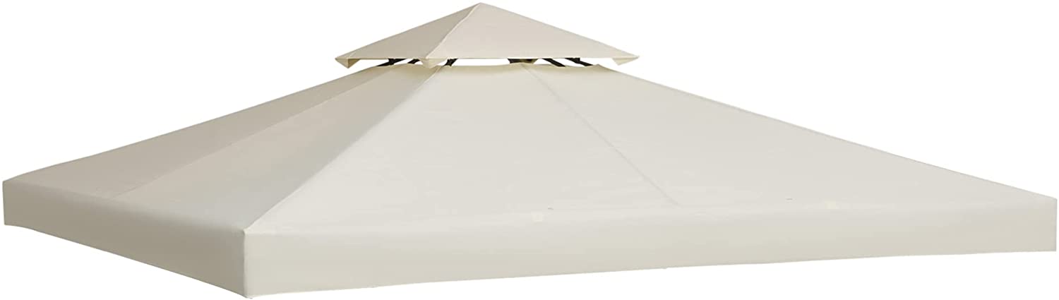 Techo de Reemplazo 3X3 m para Carpa, Color Crema. Outsunny