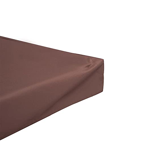 Detalle de esquina del techo de reemplazo para carpas de 3x4 m color marrón Outsunny