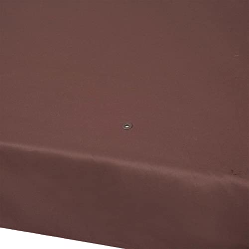 Detalle del agujero de drenaje del techo de reemplazo para carpas de 3x4 m color marrón Outsunny