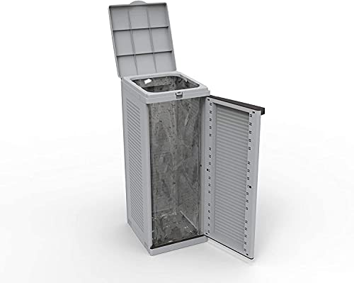 Terry, Ecocab 1, Contenedor para la Recogida Selectiva de Residuos, 1 Compartimento. Gris, 34.5x39x88.7 cm | maxjardin