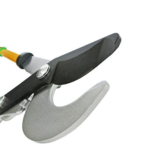 Detalle de zona de corte de la Tijera de podar a 2 Manos T-Rex 76cm Cortarramas hasta Ø 5cm. Hoja Bypass 67mm. con Doble Engranaje. GRÜNTEK