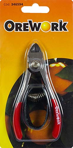 Blister de las Tijeras de corte para recolectar fruta y poda en Jardinería. Rojo. 346594. Orework