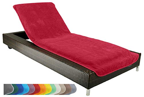 Funda toalla para tumbona de playa y jardin, tejido de rizo 100 % algodon, 75x200cm Brandsseller