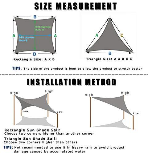 Características del Toldo Vela 2x3 m, protección UV y HDPE Transpirable, Color Beige. AXT SHADE | maxjardin