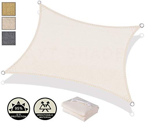 Colores y características del Toldo Vela 2x3 m, protección UV y HDPE Transpirable, Color Beige. AXT SHADE | maxjardin