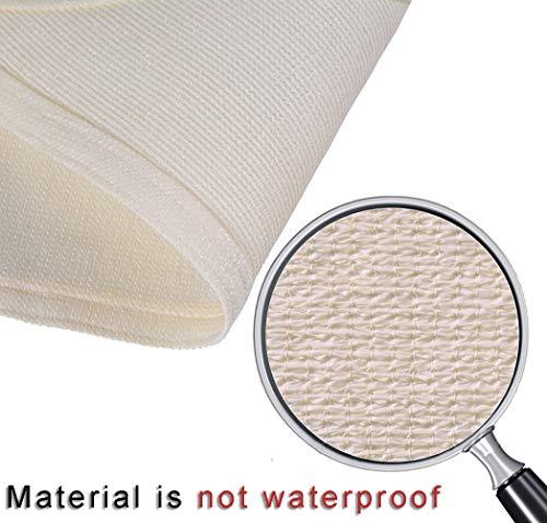 Material no impermeable del Toldo Vela de sombra 2 x 3 m, protección UV y HDPE Transpirable, Color Beige. AXT SHADE | maxjardinMaterial