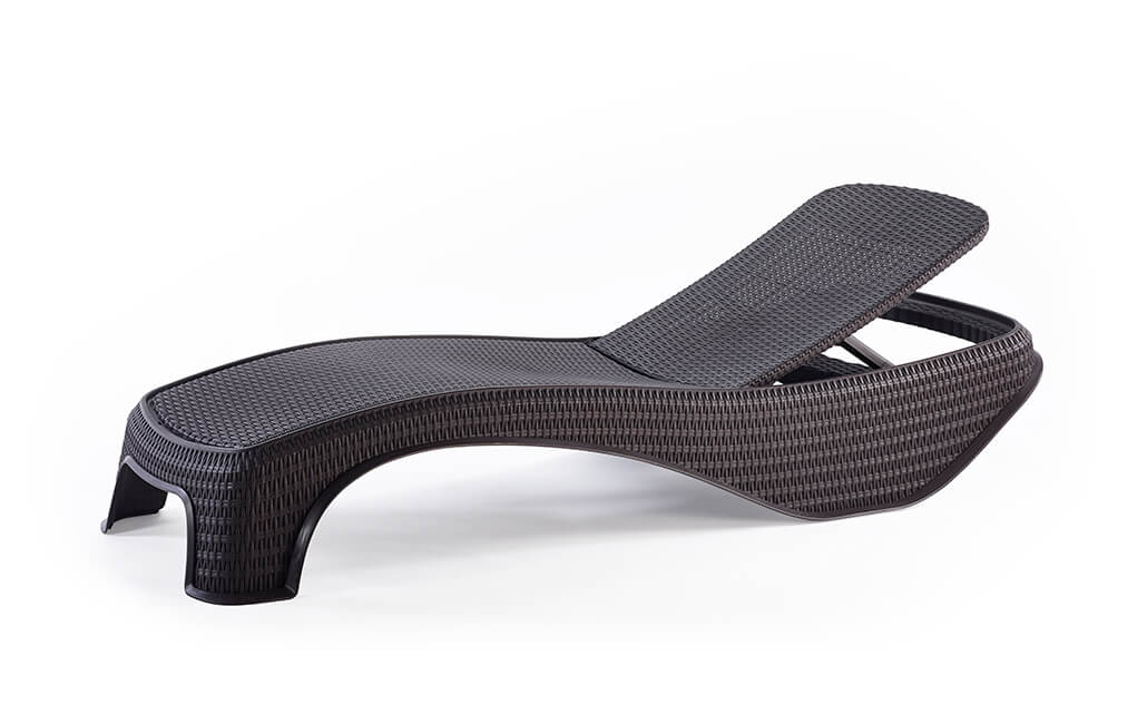 Tumbona para jardín de bonito diseño Keter Atlantic color grafito de rattan