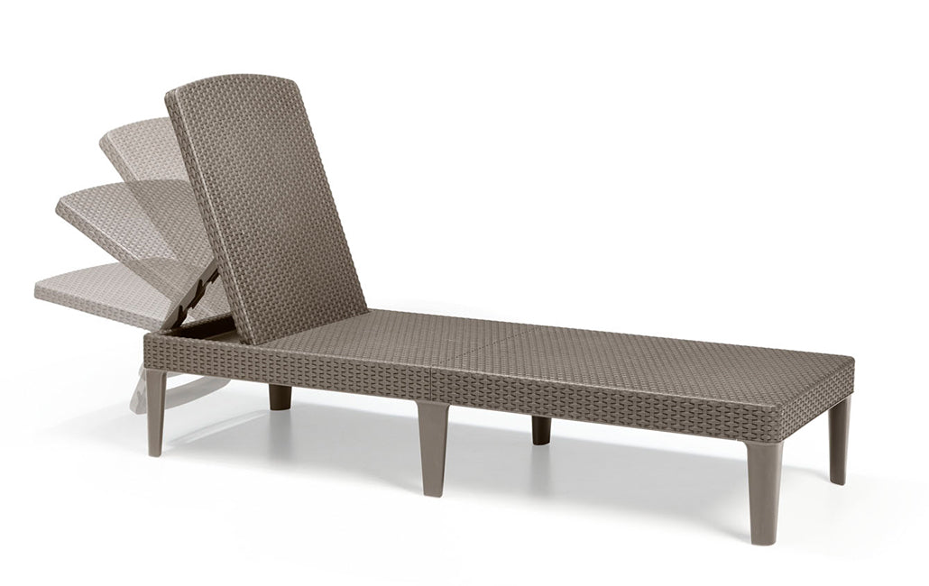 Tumbona keter Jaipur color capuchino posiciones respaldo