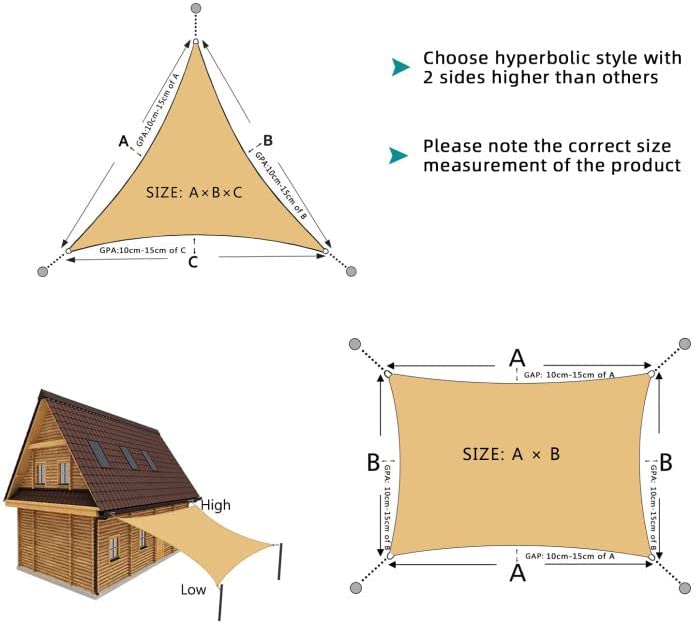 Consejos para la instalación de la Vela de Sombra, formatos rectangular y triangular Sunnylaxx.