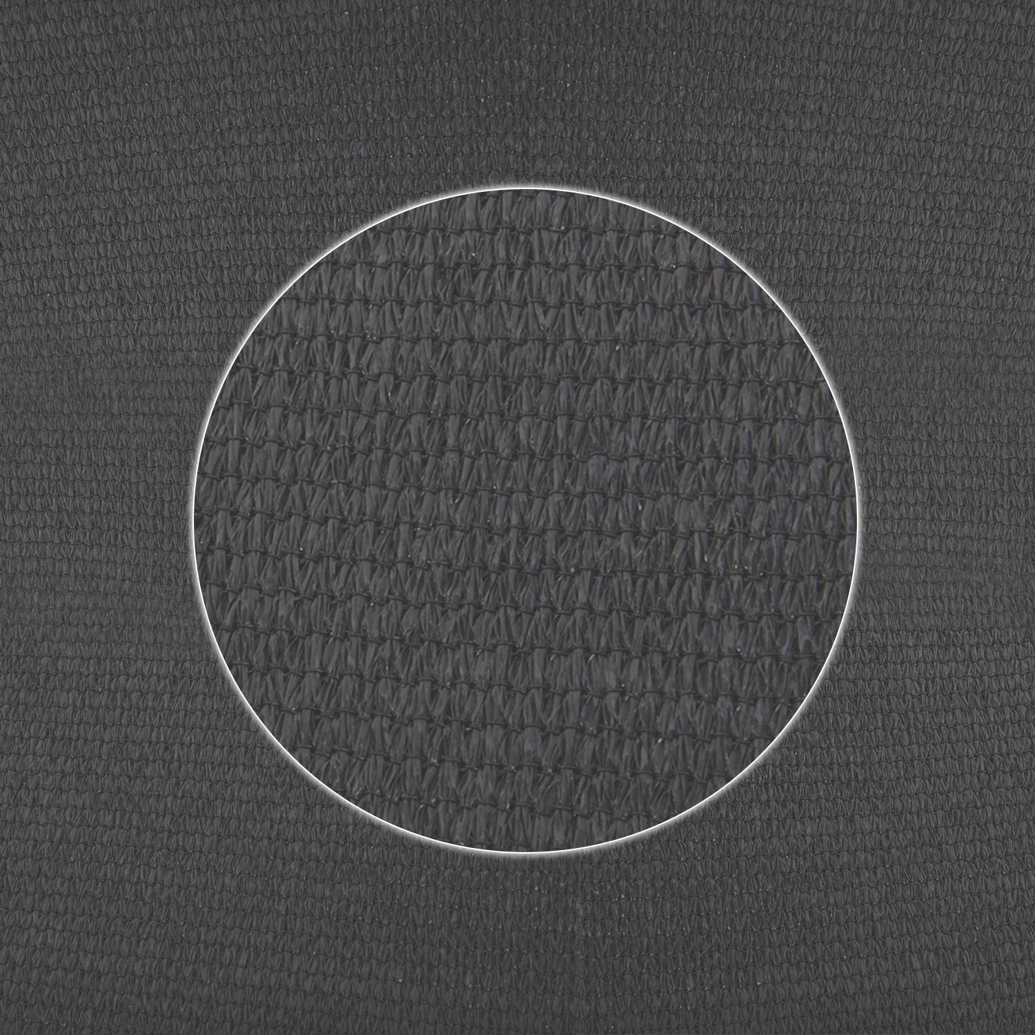 Detalle del tejido de la Vela de sombra Triangular 2x2x2 m, Transpirable, Resistente y Protección 95% UV, Grafito. Haikus