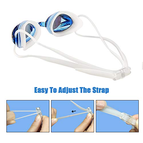 Ajuste de goma de Gafas de Natación, Antivaho para Nadar Protección UV sin Fugas para Adultos y Niños. Vetoky