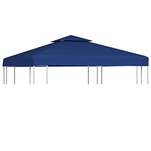 Repuesto de Lona para Pérgola 3x3 m de Tela impermeable 100% Azul Oscuro. VidaXL
