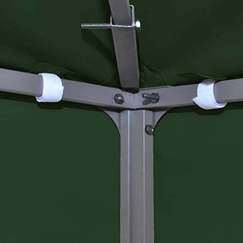 Toldo de Cenador pérgola de Repuesto Tela Impermeable Beige 3x4 m Techo Pérgola. VidaXL. Detalle esquina tela verde y estructura