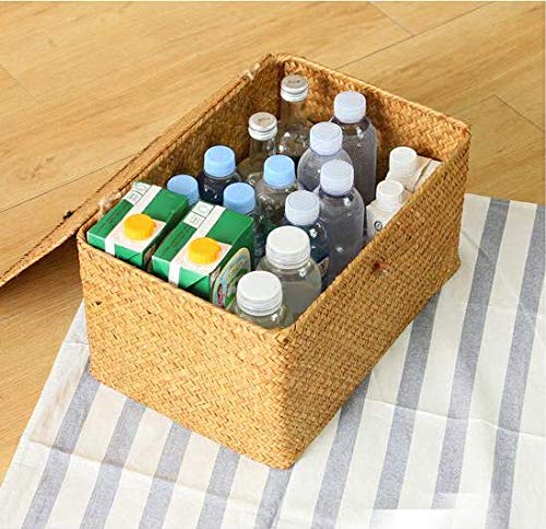 Cestas de Ratán con tapa para Lavandería, Baño, Cocina, 4 piezas-detalle-ambiente 5