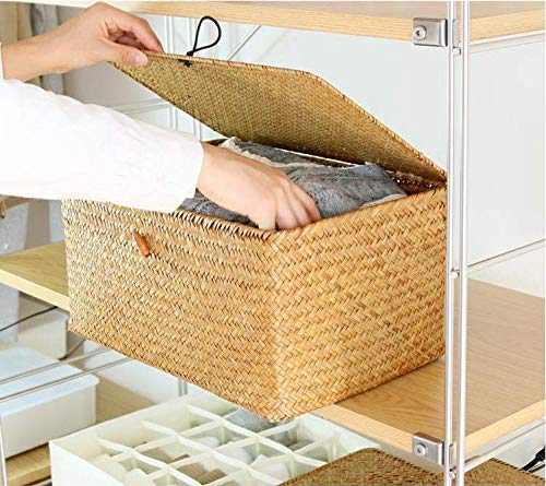 Cestas de Ratán con tapa para Lavandería, Baño, Cocina, 4 piezas-detalle-ambiente 3