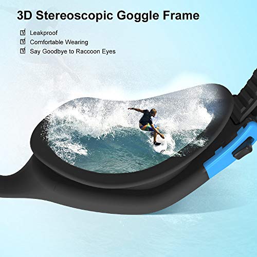 Características de Gafas de Natación, G1 Gafas de Natación Polarizadas con Lente de Espejo/Humo Anti-Niebla y Protección UV Estanco para Hombres Unisex Adulto Mujeres Adolescentes. ZIONOR