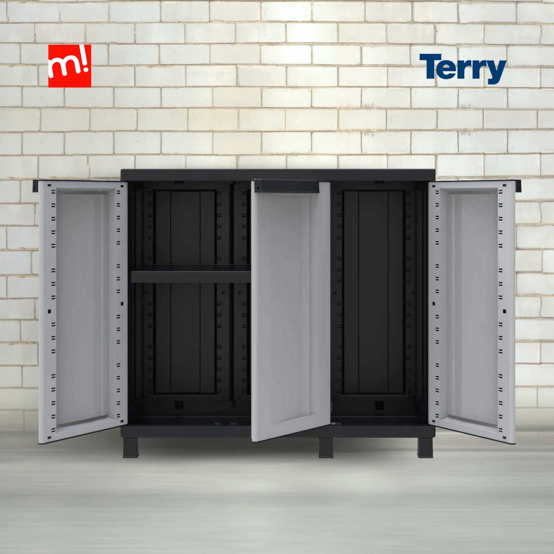 Armario bajo de 3 puertas Terry Twist
