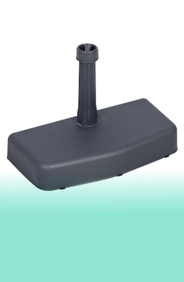 Soporte para sombrilla de pared o balcón gris Greemotion sobre fondo blanco y verde