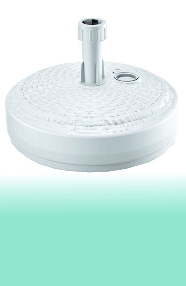 Base para sombrilla rellenable color blanco Deuba sobre fondo blanco y verde