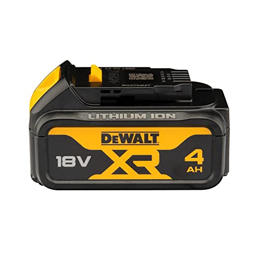 Vista frontal de batería para máquinas DeWalt de 4 ah