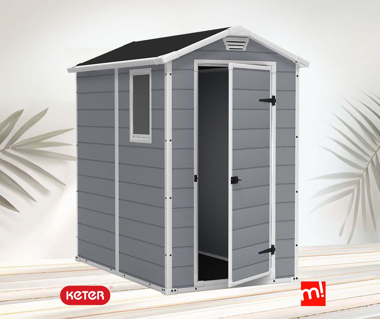 Caseta de jardín Keter Manor 4x6 en ambiente MaxJardín