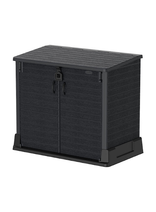 Cobertizo para almacenaje en exterior Duramax color antracita de 850 litros