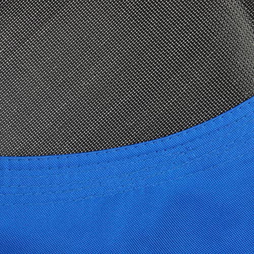 Detalle del tejido del columpio nido azul y negro Relaxdays