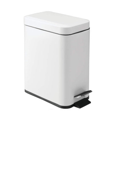 Cubo de basura de 5 litros blanco para baño o cocina iDesign