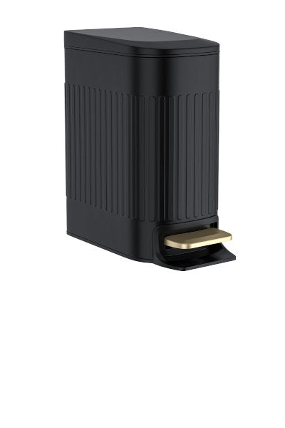 Papelera de color negro elegante  con pedal para despacho o habitación Bethebest