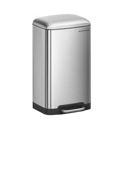 Cubo de basura metálico de 30 litros con pedal y cierre suave de Songmics