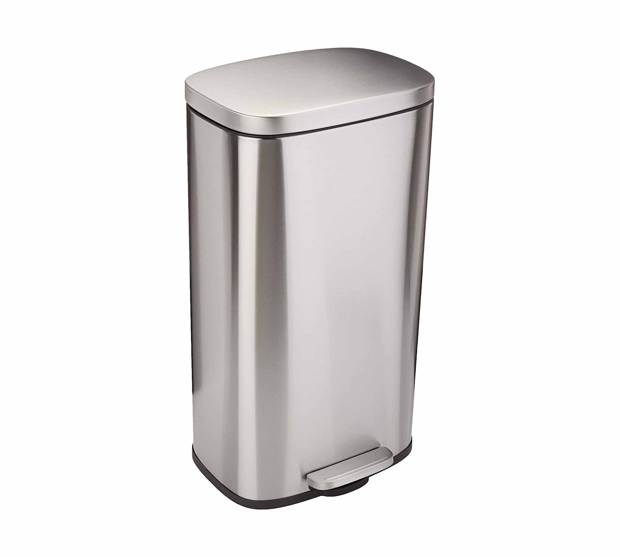 Cubo de basura Amazon de acero inoxidable, con pedal y apertura suave, disponible en 5, 12, 30 y 50 litros